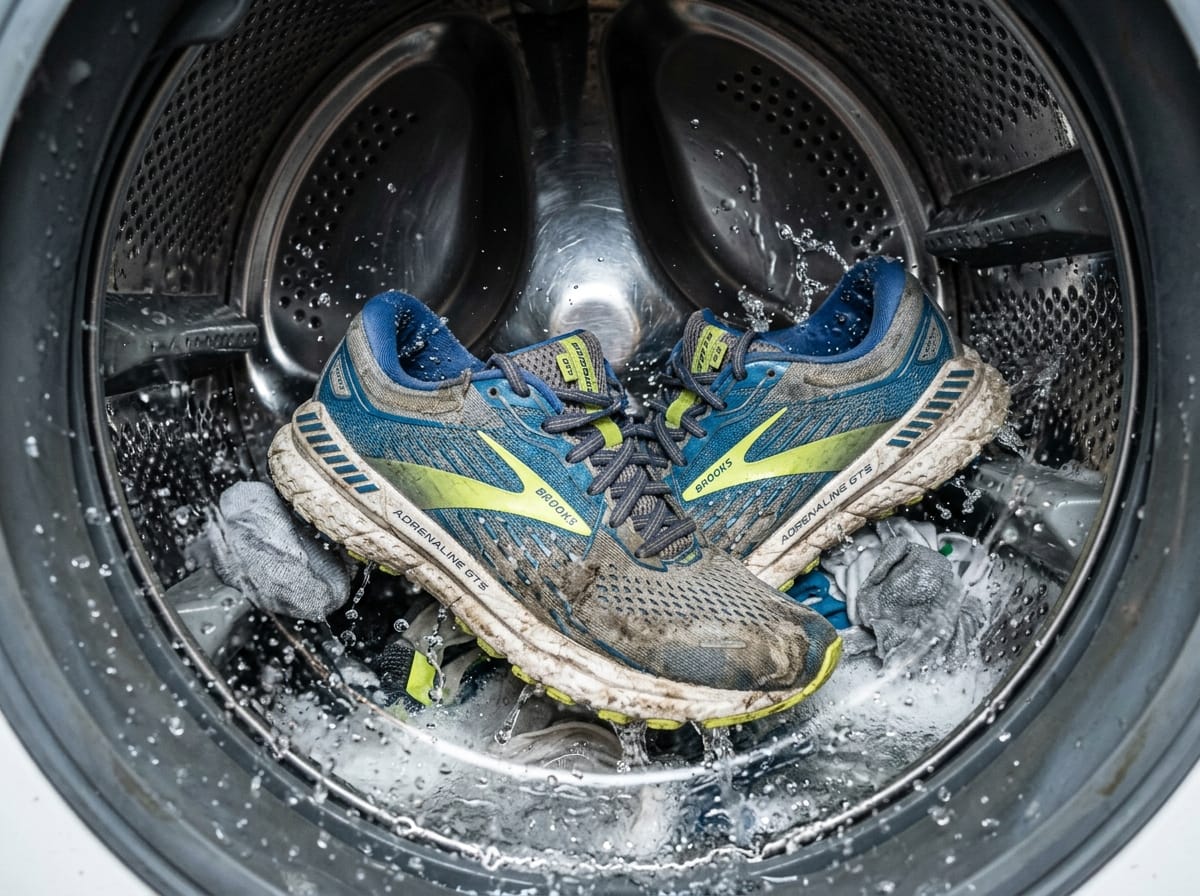 can you wash brooks tennis shoes in the washing machine