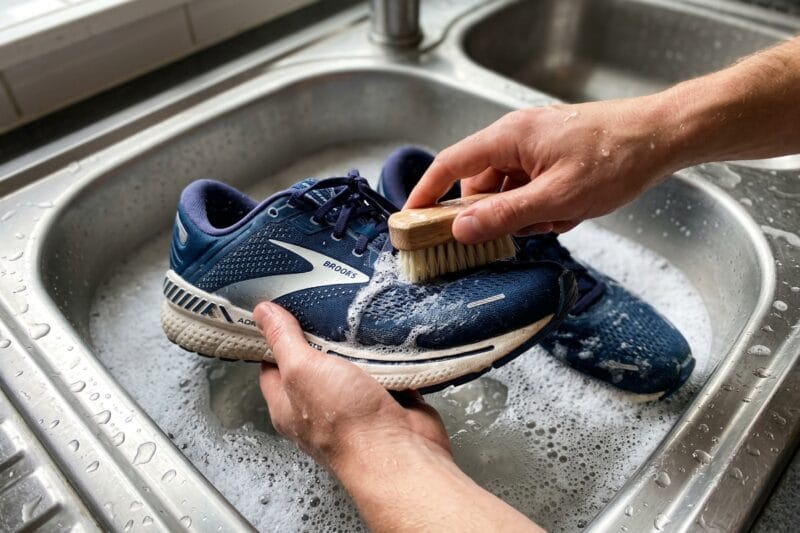 can you wash brooks tennis shoes