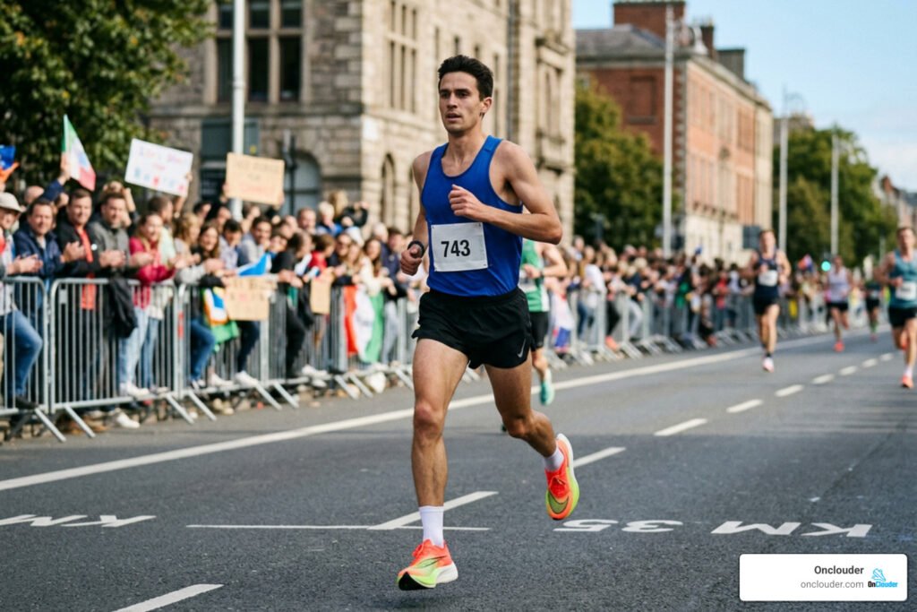 Adidas Adizero Adios Pro 4 on marathon race day pavement