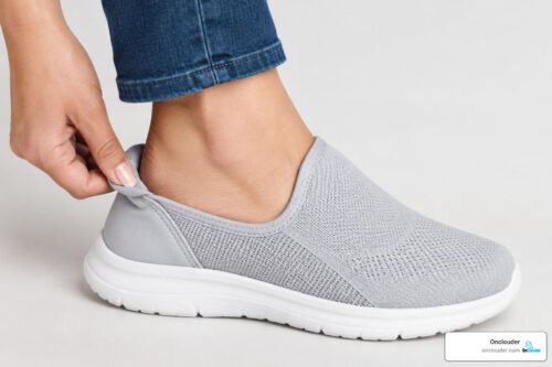 hands free step in sneaker technology for women