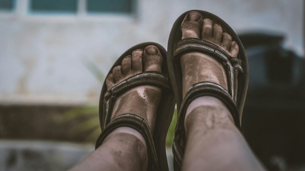 Supportive sandals for plantar fasciitis